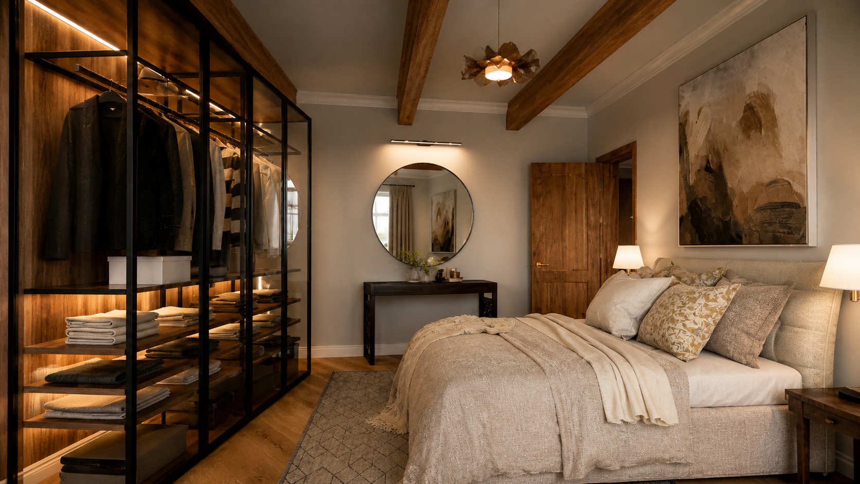 Walk-in closet illuminato